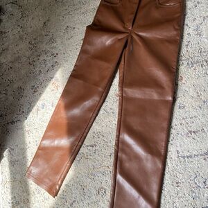Wilfred Brown Leather Pants